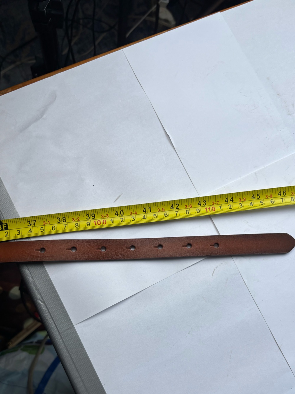 Sam Edelman New York Brown Leather Belt with Gold Tone Buckle Womens Size XL - Picture 9 of 11